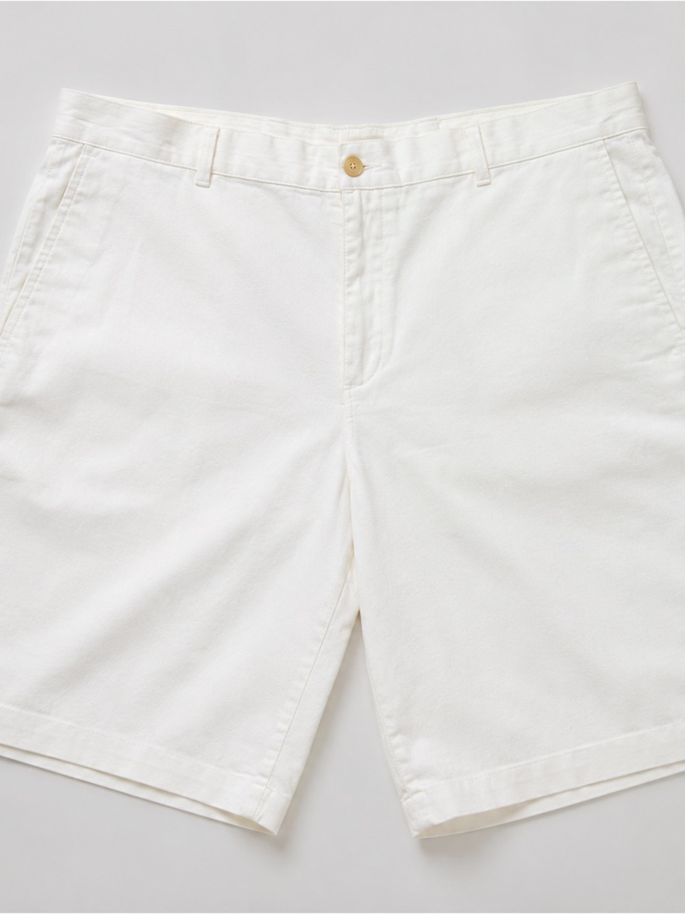 Caribbean White Flat-Front Men's Shorts